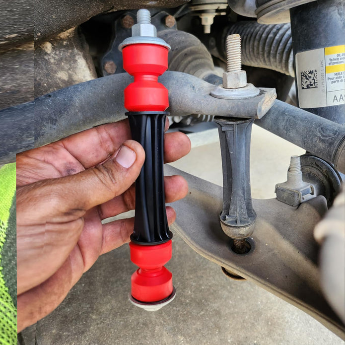 K700538 K700432 Front Sway Bar Link Kit (Pair) - Fits Silverado, Sierra, Tahoe, Yukon, Escalade | CODE RED USA Made Bushings | Dacromet Plating