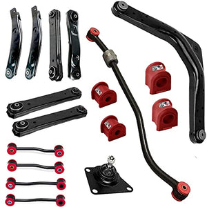Complete 16-piece front and rear suspension kit for 1999-2004 Jeep Grand Cherokee WJ.