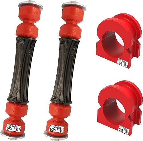 Suspension Dudes 4PC Front Sway Bar Stabilizer Link Kit + CODE RED EXTREME Bushing Kit FITS Escalade, Silverado, Avalanche, Suburban, Tahoe, Sierra, Yukon, 2007-2020 K700538 K200222 36MM Bar