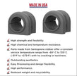 Front/Rear Sway Bar Bracket Bushing Kit FITS Wrangler 4WD 1997-2018, 2WD 2007-2011, Without Performance Suspension - 52110141AB K7385 - Bushings Made in USA - (NON-PERFORMANCE Suspension)
