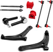 16PC Front Lower Rear Upper Control Arm Kit for 2007-2014 Dodge Caliber Jeep Compass