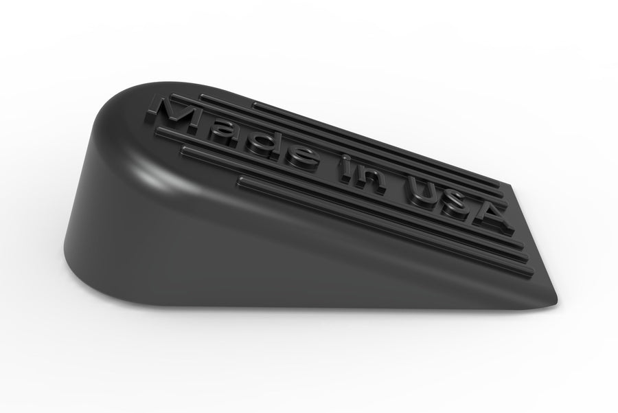Rubber Door Stoppers for Bottom of Door Made in USA - Door Stop Wedge for Carpet, Tile, Concrete Floor, Heavy Duty for Commercial & Home - 2.1 x 1.3 x 4.3 Inches