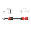 PAIR Front Sway Bar CODE RED Link Kit FITS Ram 1500 2WD 2002-2012, Ram 2500 2WD 2003-2016, Ram 3500 2WD 2003-2012, Boots and Bushings Made In USA K7400