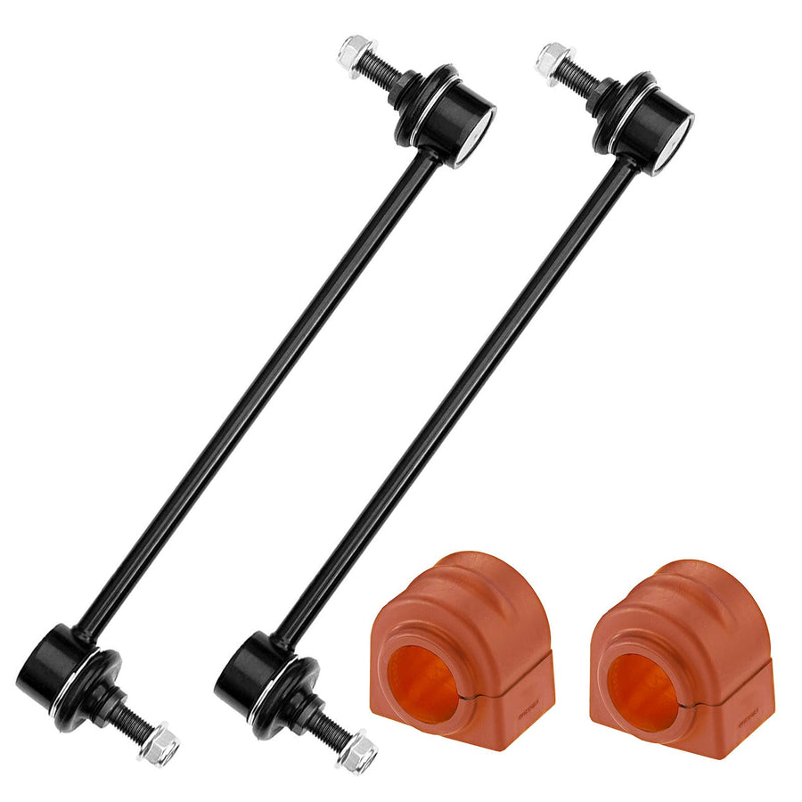 4PC Front Sway Bar Links + Front Bushings FITS Chevrolet Traverse GMC Acadia Buick Enclave Saturn Outlook