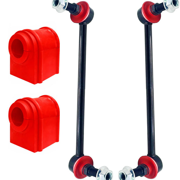 Suspension Dudes 4PC CODE RED Front Sway Bar Stabilizer Link & Bushing Kit FITS Camry 2018-2024, Avalon 2019-2022, K750913 48815-06260 - Bushings Made In USA