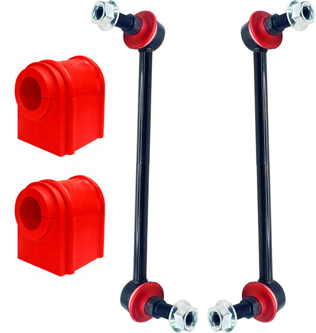 Suspension Dudes 4PC CODE RED Front Sway Bar Stabilizer Link & Bushing Kit FITS Camry 2018-2024, Avalon 2019-2022, K750913 48815-06260 - Bushings Made In USA