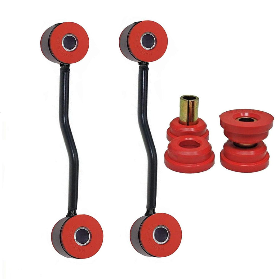 suspension dudes 4PC Front Sway Bar Links + Track Bar Bushings 1999-2004 Fits Grand Cherokee
