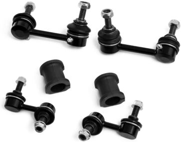 6 pc Front Rear Sway Bar Link with Stabilizer Bar Bushing for Honda CR-V 2002 - 2006
