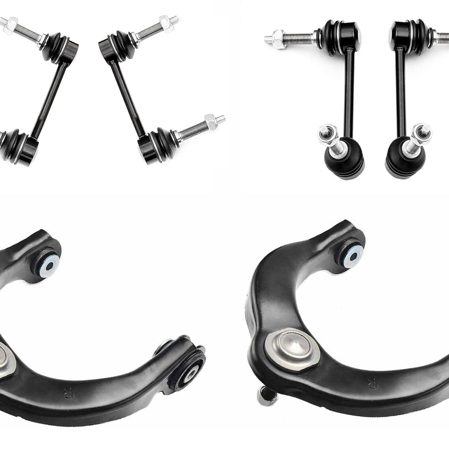 6PC Front Right/Left Upper Control Arms + Front/Rear Stabilizer Link Kit FITS Dodge Durango 2011-2015, Jeep Grand Cherokee 2011-2015
