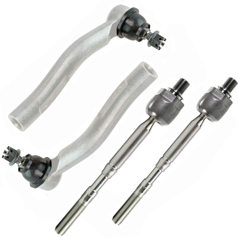 4PC Inner/Outer Tie Rod Ends FITS 2007-2012 Hyundai Santa Fe 2011-2013 Kia Sorento