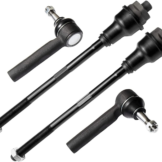 4 PC Inner/Outer Tie Rod End Kit FITS Escalade, Avalanche Silverado Sierra Suburban Yukon XL 1500, Silverado Suburban Sierra Yukon XL 2500, Tahoe, ES3488 ES3493