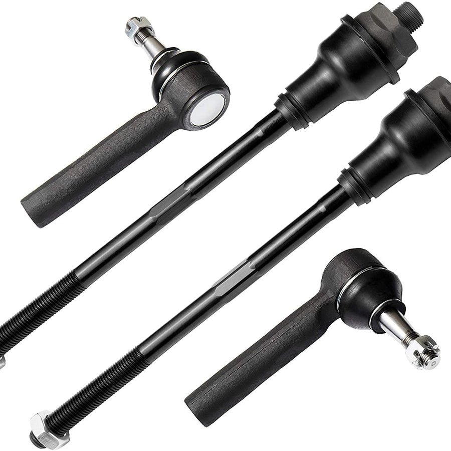4 PC Inner/Outer Tie Rod End Kit FITS Escalade, Avalanche Silverado Sierra Suburban Yukon XL 1500, Silverado Suburban Sierra Yukon XL 2500, Tahoe, ES3488 ES3493