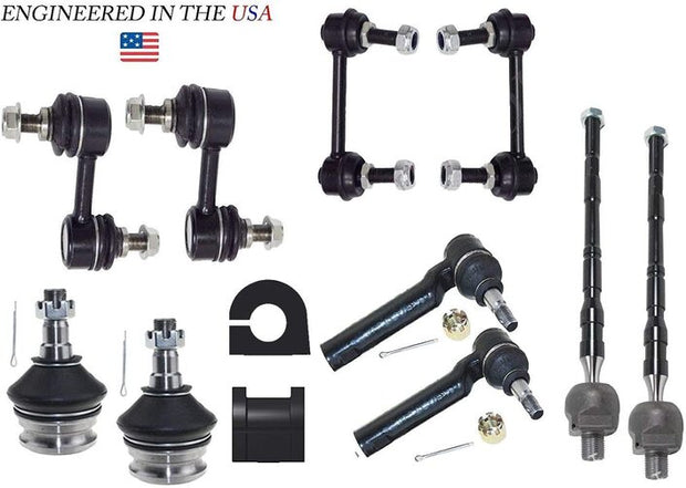 12PC Sway Bar Link Ball Joint Tie Rod End Bushings For 06-07 Subaru Legacy Outback