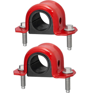 4 PC Code Red Extreme Front Sway Bar Bracket Kit + Front Bushing Kit FITS Jeep Wrangler 1997-2006, Bushings Manufactured in The USA