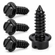 Stainless Steel License Plate Screws with Rustproof Finish