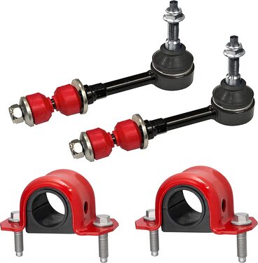 6pc Front Sway Bar Link & CODE RED EXTREME Bracket/Bushing Kit - Fits Ram 2500 3500 4WD 2003-2005 | 32mm Bar | SANTOPRENE USA Made