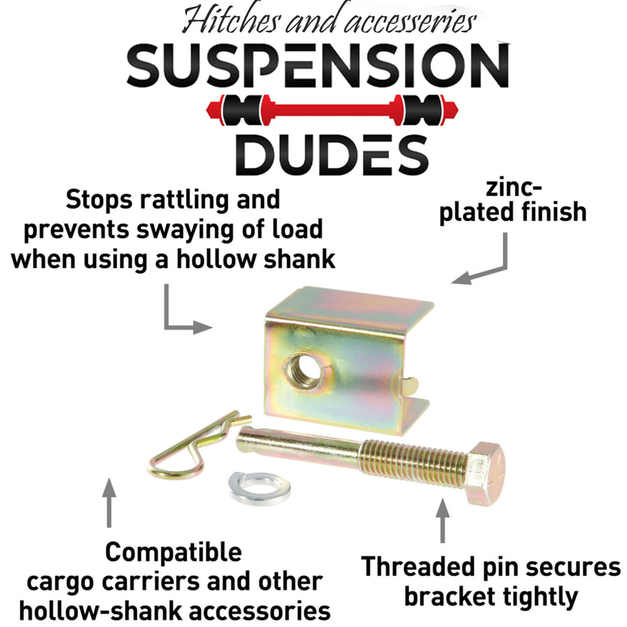 Suspension Dudes Anti-Rattle Trailer Hitch Pin Prevents Wobble and Swaying, Corrosion Resistant Fits 2