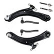 10 PC Front Lower Right/Left Control Arm Kit + Inner/Outer Tie Rod End Kit + Sway Bar Links/Bushing Kit Fits Nissan Rogue 2008-2013, Rogue Select 2014-2015, RK621452 RK624453