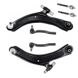 10 PC Front Lower Right/Left Control Arm Kit + Inner/Outer Tie Rod End Kit + Sway Bar Links/Bushing Kit Fits Nissan Rogue 2008-2013, Rogue Select 2014-2015, RK621452 RK624453