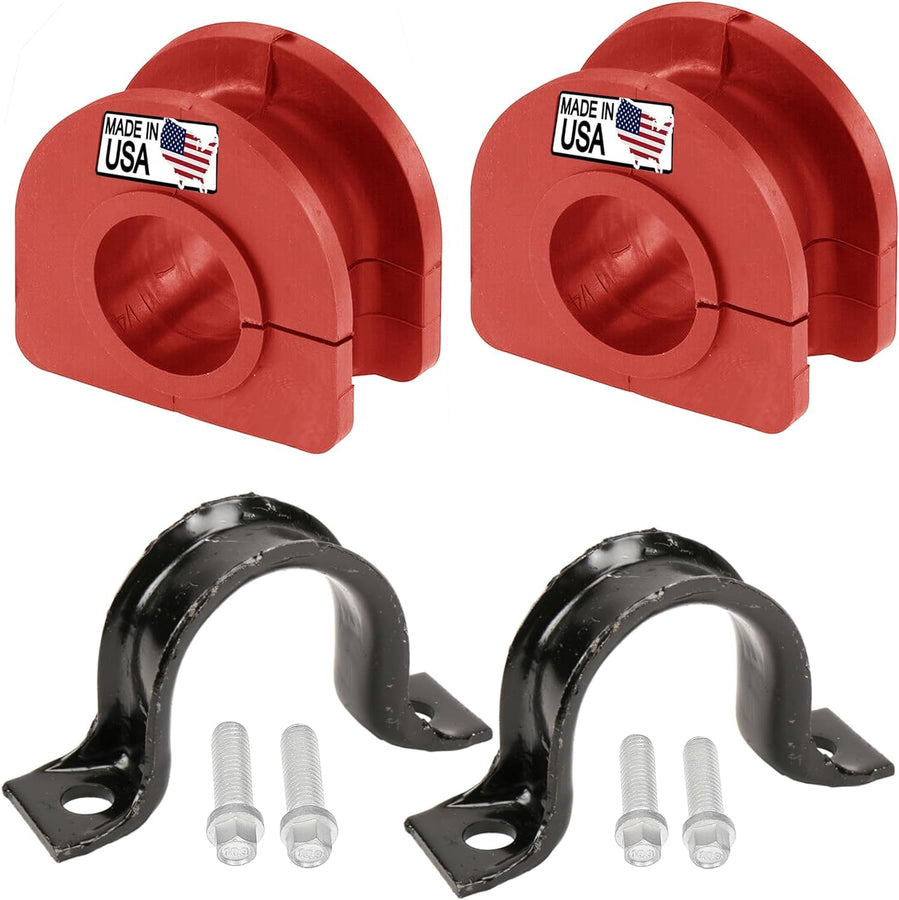 Suspension Dudes PAIR Rear Sway Bar CODE RED Bracket/Bushing Kit FITS Escalade, Avalanche, Suburban, Tahoe, Yukon, 2000-2020 Bushings Made In USA, 28MM Stabilizer Bar, K6408 928-344