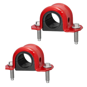 4 PC CODE RED EXTREME Front Sway Bar Bracket Kit + Front Bushing Kit FITS Jeep Wrangler 2007-2022, Bushings Manufactured In The USA