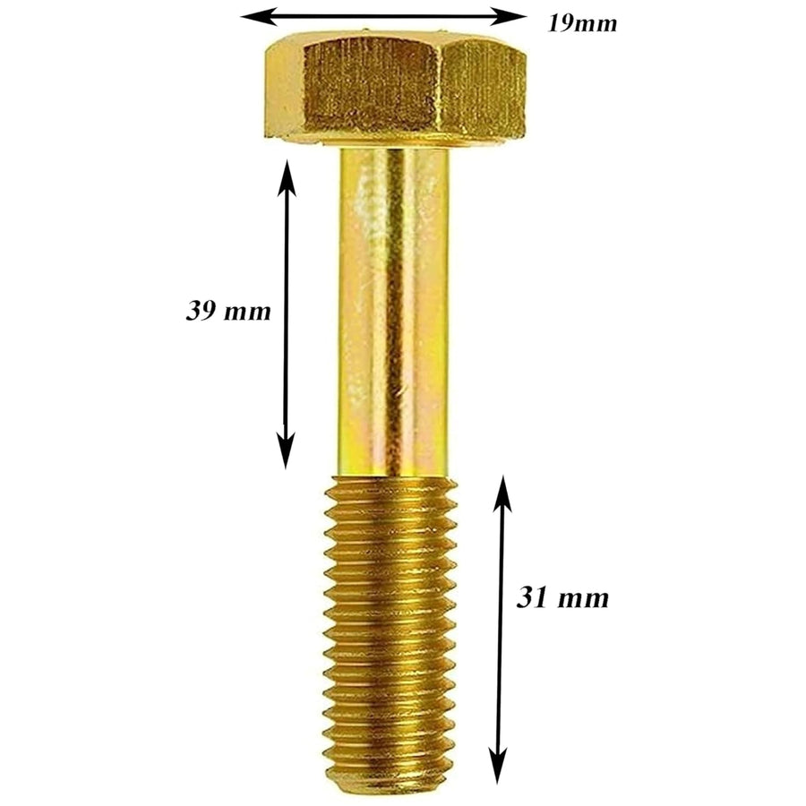 Suspension Dudes 4PC M12-1.25 x 70 Partially Threaded Bolts with Flange Nuts Corrosion Resistance for Automotive Market & High Temperature Applications - Class 10.9 Yellow Zinc