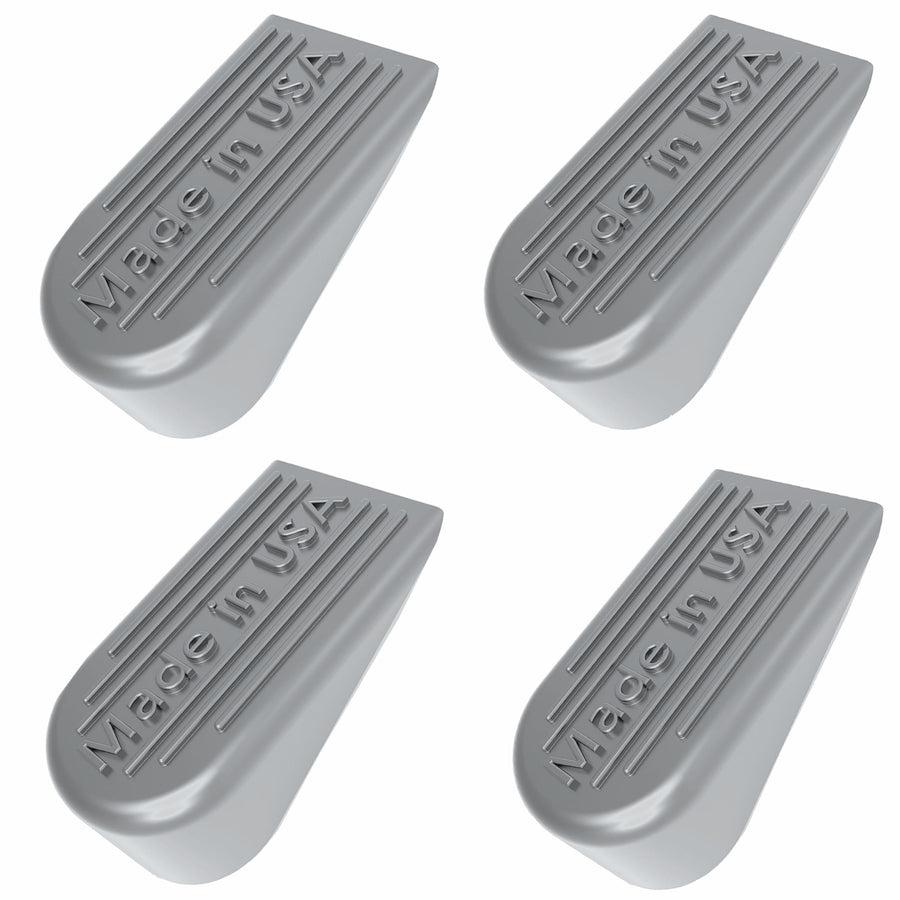 Rubber Door Stoppers for Bottom of Door Made in USA - Door Stop Wedge for Carpet, Tile, Concrete Floor, Heavy Duty for Commercial & Home - 2.1 x 1.3 x 4.3 Inches
