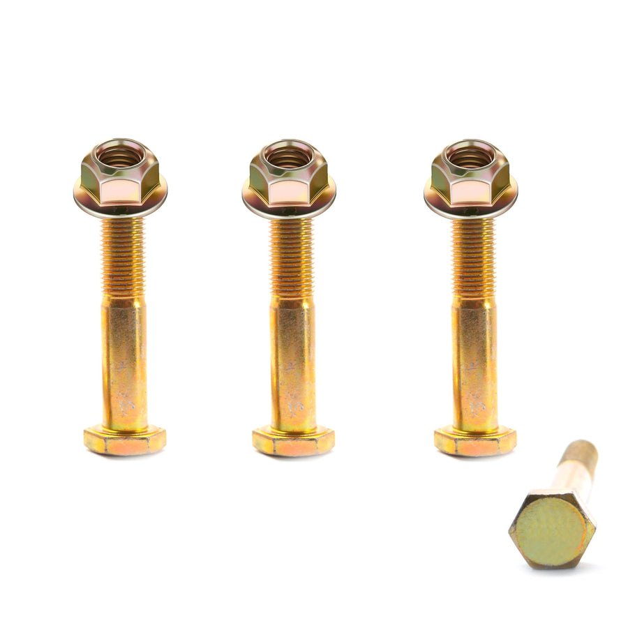 Suspension Dudes 4PC M12-1.25 x 70 Partially Threaded Bolts with Flange Nuts Corrosion Resistance for Automotive Market & High Temperature Applications - Class 10.9 Yellow Zinc