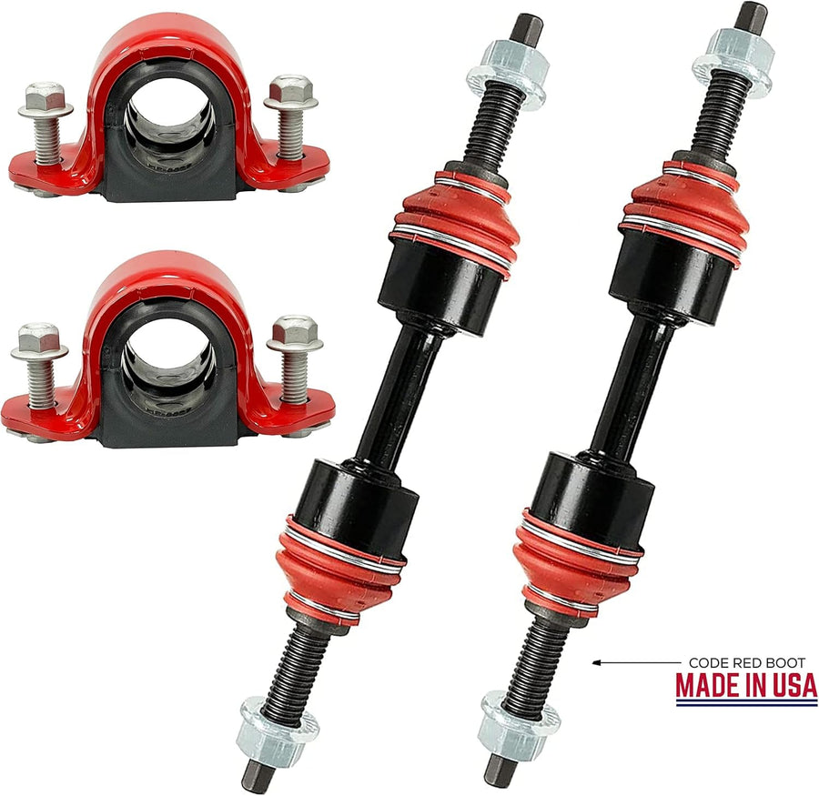 Suspension Dudes 6PC Front Sway Bar Stabilizer CODE RED EXTREME OEM Bracket/Bushing Kit FITS F-150 2015-2020, Expedition 2007-2023, Navigator 2007-2023, K750074 K201486 7L1Z5484C Bushings Made In USA
