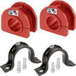 Suspension Dudes Front Sway Bar Stabilizer Bracket + CODE RED Bushing Kit FITS Silverado Sierra 1500 2500 3500 Classic, K6408 928-308 - Bushings Made In USA, 28 MM Bar