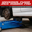 Universal Floor Jack Rubber Pad, Upgraded Jack Pad Adapter with Pinch Weld Side Frame Rail Protector, Thick Anti‑Slip X‑Groove Cushion Puck, Cross Beam Jack Adapter for Safe Vehicle Lifting, 1 Pack