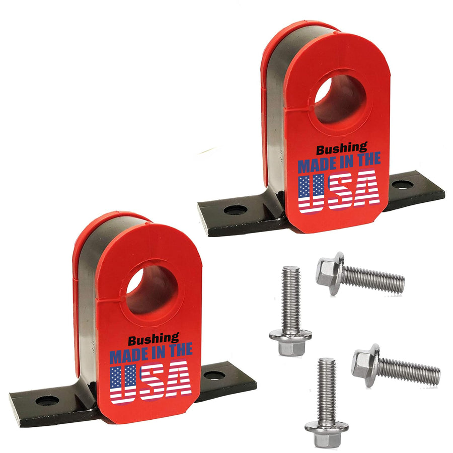 4 PC Front Sway Bar Bracket + Front Bushing Kit FITS Ford E-150 E-250 E-350 1992-2008, E-450 2002-2008, Bushings Designed And Manufactured In The USA K8690