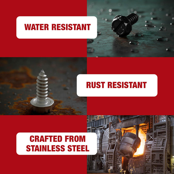 Stainless Steel License Plate Screws with Rustproof Finish