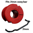 Suspension Dudes CODE RED Front Sway Bar Stabilizer Bushing Kit FITS Charger, Challenger, 300, 2015-2023 - Bar Size 31 MM - Bushings Made In USA 68219853AA