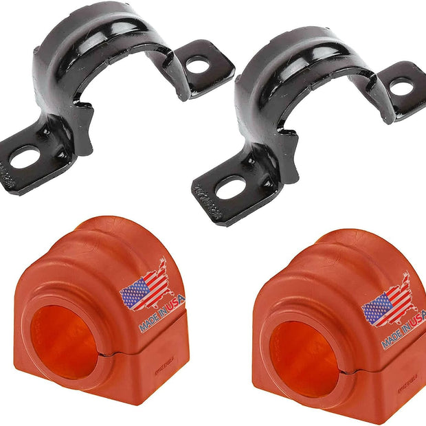 4PC OEM Front Sway Bar Bracket Kit + Front Bushing Kit FITS GMC Acadia Chevy Traverse 2007-2017, Enclave '08-'17, Saturn Outlook 2007-2010, Bushings Designed And Manufactured USA 928-514