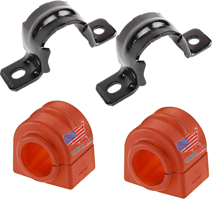 4PC OEM Front Sway Bar Bracket Kit + Front Bushing Kit FITS GMC Acadia Chevy Traverse 2007-2017, Enclave '08-'17, Saturn Outlook 2007-2010, Bushings Designed And Manufactured USA 928-514