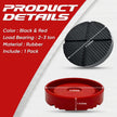 Universal Floor Jack Rubber Pad, Upgraded Jack Pad Adapter with Pinch Weld Side Frame Rail Protector, Thick Anti‑Slip X‑Groove Cushion Puck, Cross Beam Jack Adapter for Safe Vehicle Lifting, 1 Pack