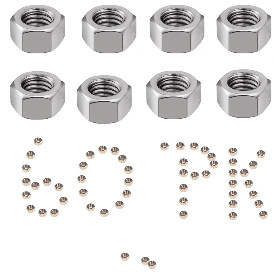 Finished Hex Nuts, 3/8 in.-16, A563 Grade 5 Zinc Plated Steel (60 Pack)