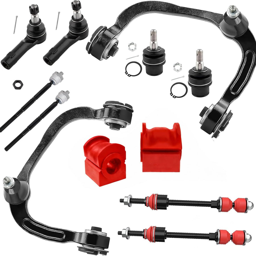 12PC Front Upper Control Arm Kit FITS 2005-2008 2WD ONLY Ford F-150 Lincoln Mark LT