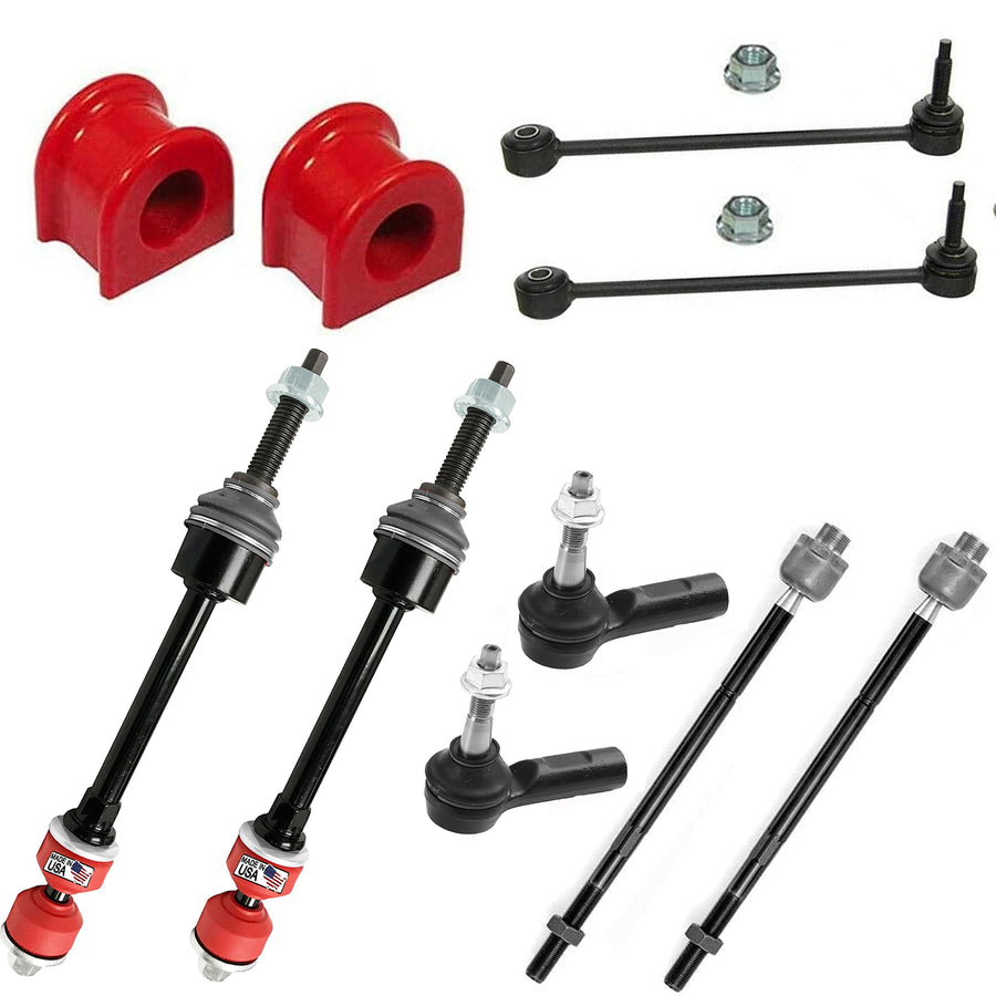 10PC Front/Rear Sway Bar Links Front Bushings Inner/Outer Tie Rod Ends FITS 2013-2018 Ram 1500