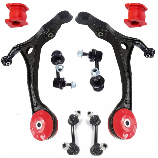 Suspension Dudes 10PC Front Lower CODE RED Control Arm Kit for 2004-2006 TL, K641543 K641544 Bushings Made In USA