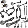 Steel Gray 20PC Suspension Control Arm Kit w/USA‑Made Bushings For Dodge Charger/Challenger, Chrysler 300 2011‑2014 RWD – Complete Front Control Arm & Bushing Replacement Set