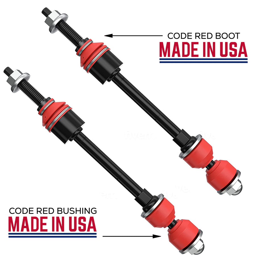 6 PC Front Sway Bar Link Kit + Code Red Extreme Bracket/Bushing Kit FITS Ram 1500 4WD 2006-2010, Bushings Made In USA K80894 K7353