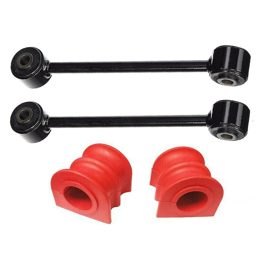 4PC Front Sway Bar Links + Bushings Fits Jeep 2006-2010 Grand Cherokee Commander