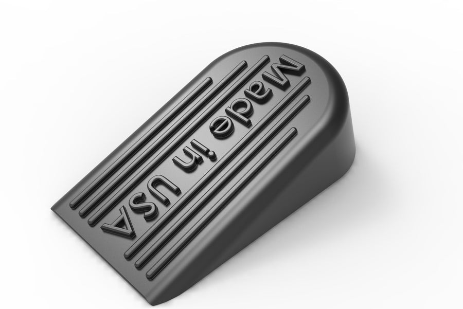 Rubber Door Stoppers for Bottom of Door Made in USA - Door Stop Wedge for Carpet, Tile, Concrete Floor, Heavy Duty for Commercial & Home - 2.1 x 1.3 x 4.3 Inches
