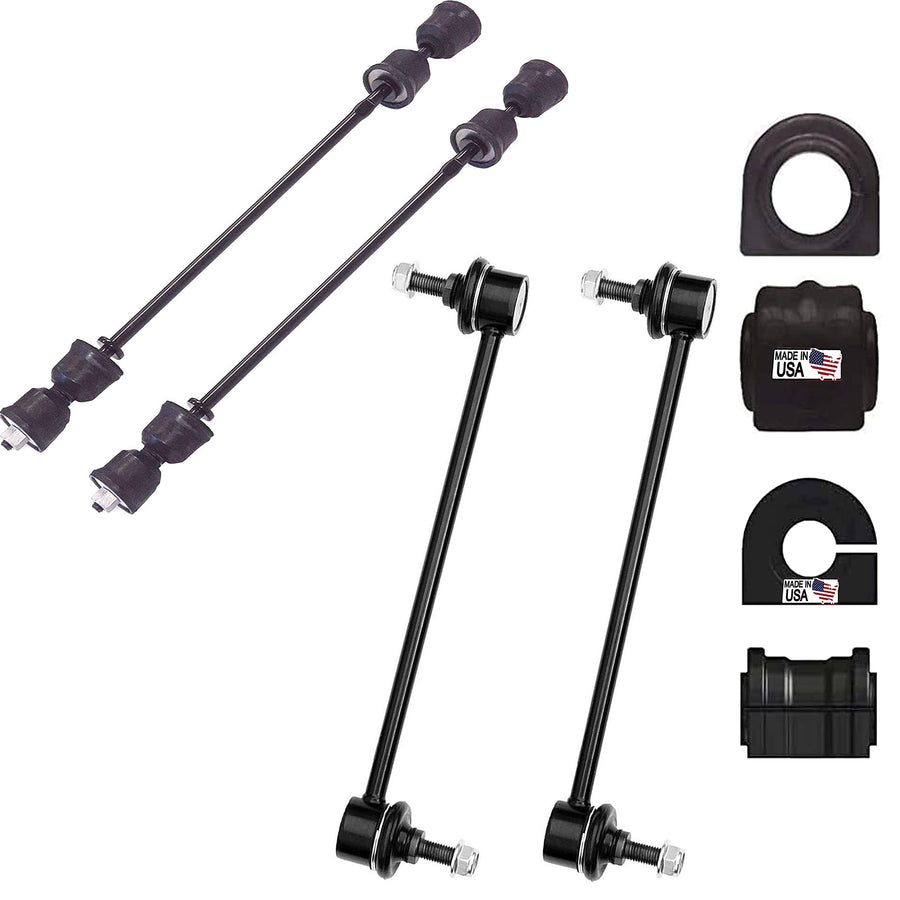 suspension dudes 8PC Front/Rear Stabilizer Links + SWAY BAR BUSHINGS GMC Acadia Traverse Enclave, Bushings Designed and Manufactured in The USA K750155 K700633