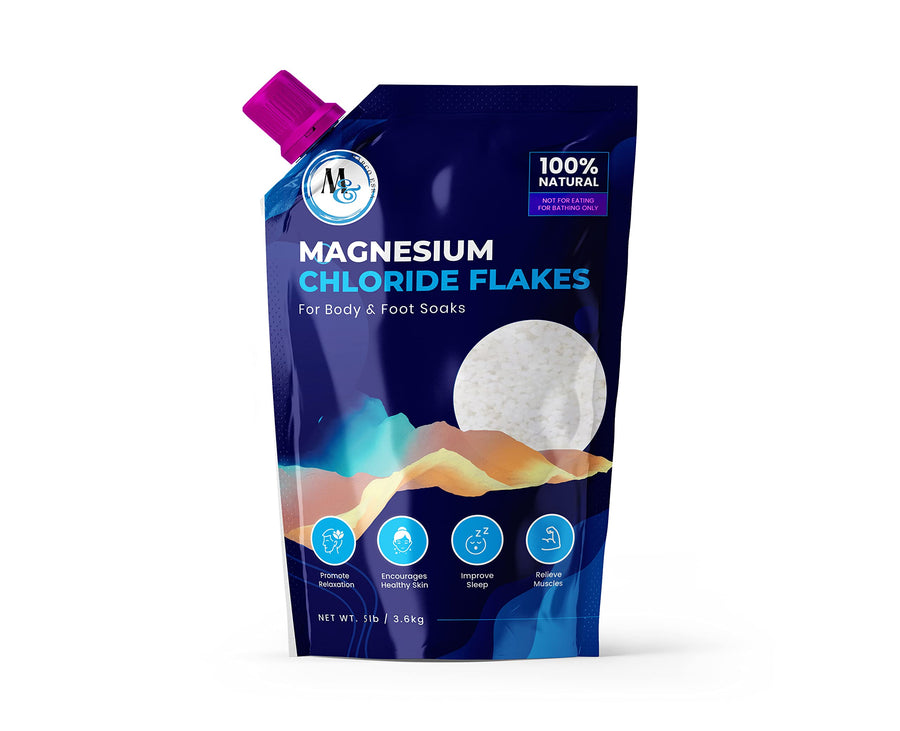 Dead Sea Magnesium Flakes Bath Salts – Premium Magnesium Supplement Bath Salts for Women Relaxing – Mineral Supplements for Muscle Relief, Aches – Raw and Pure Sourced Soothing Flake Salt for Men and Women