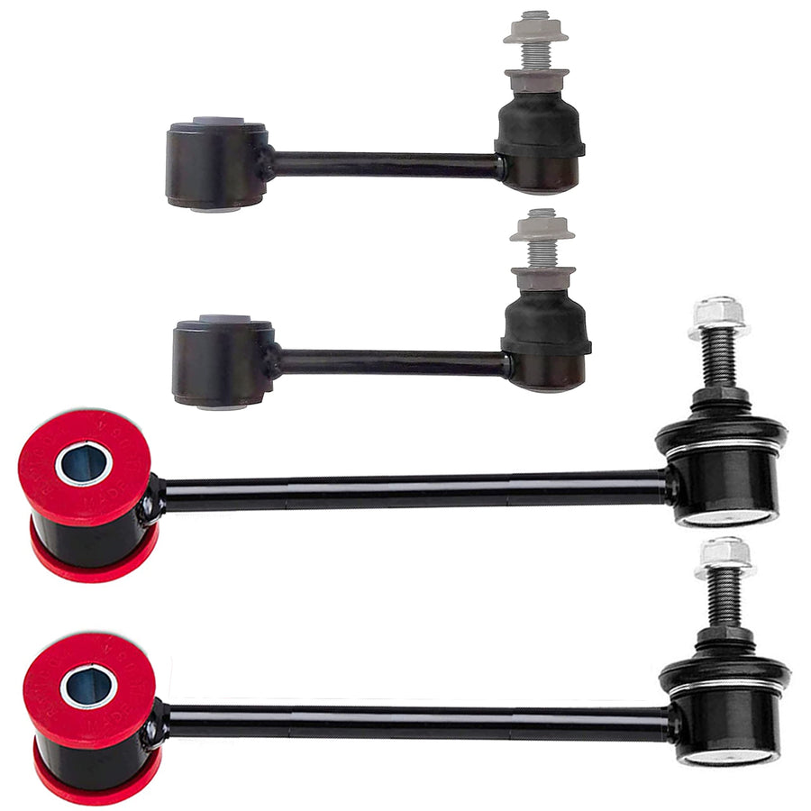 8 PC Front/Rear Sway Bar Link Kit + Front/Rear Bushing Kit FITS Wrangler 2007-2017, Wrangler JK 2018, K750453 K6700 K7353 K3160