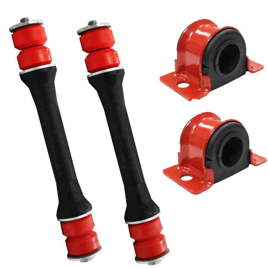 Suspension Dudes 6 PC OEM Designed Front Sway Bar Link Kit + Front CODE RED EXTREME Bracket/Bushing Kit FITS Explorer, Explorer Sport Trac 4WD, Mountaineer, Ranger, Bushing Made In USA K7275 K700542