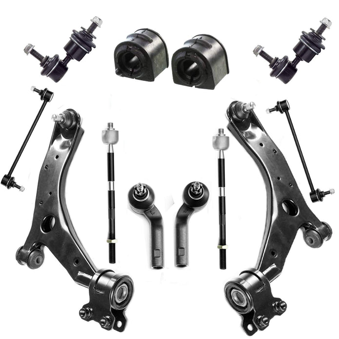 12PC Steering & Suspension Control Arm Kit Front Rear LH RH for Mazda 3-2004 2005 2006 2007 2008 2009. Mazda 5-2012 2013 2014 2015